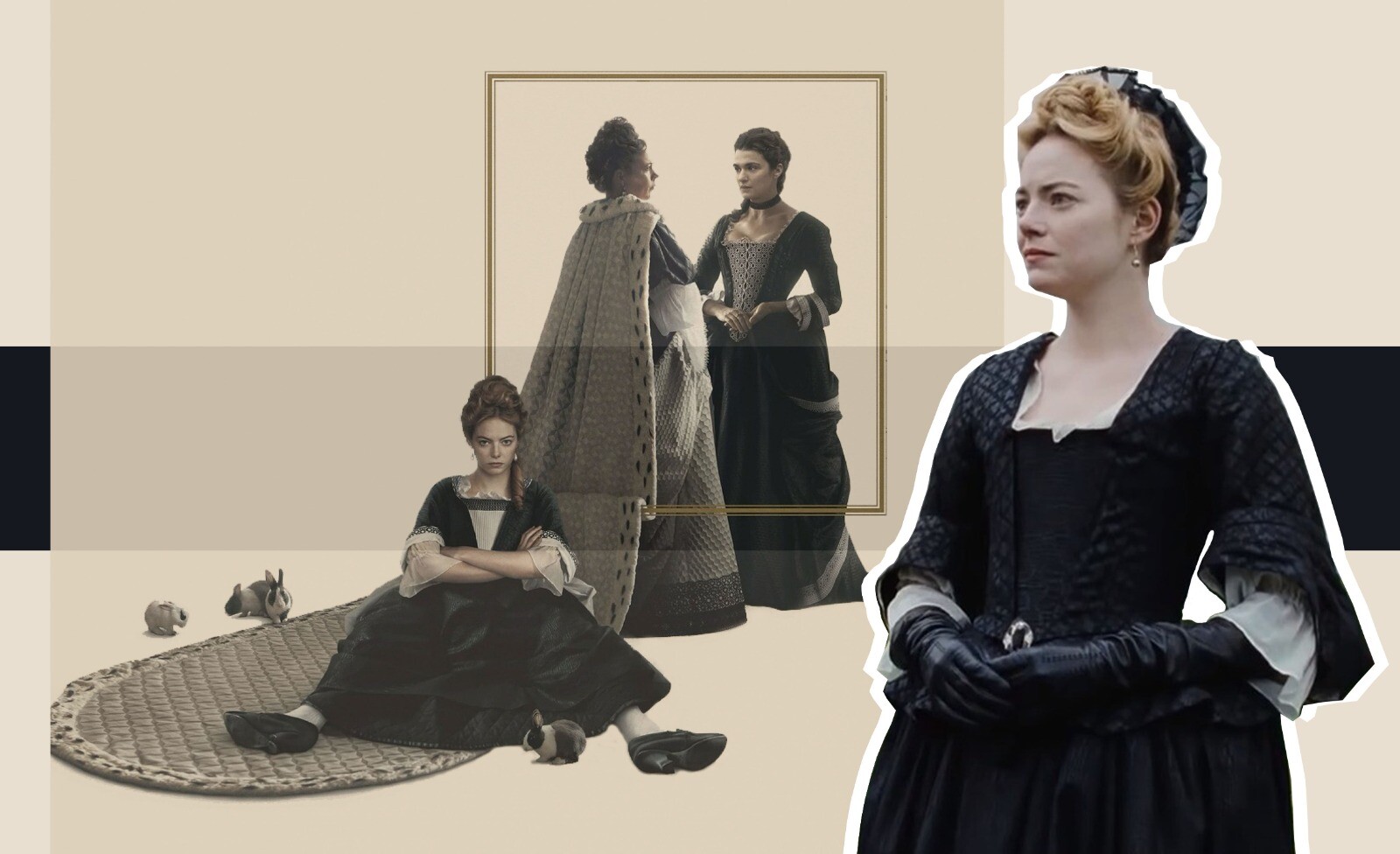 Olivia Coleman, Emma Stone and Rachel Weisz