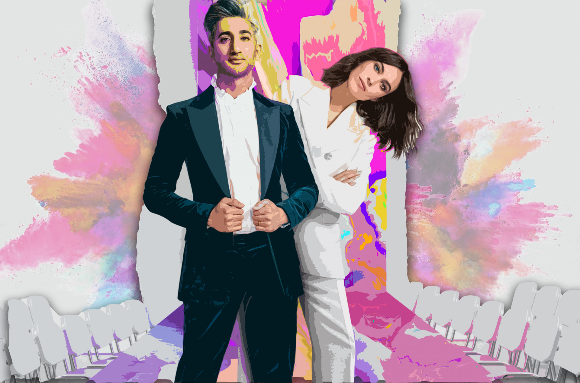 Tan France and Alexa Chung