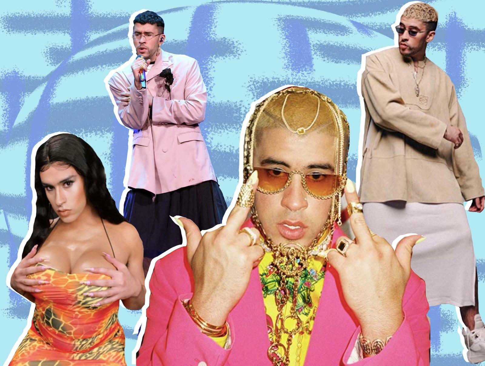 Collage of Bad Bunny