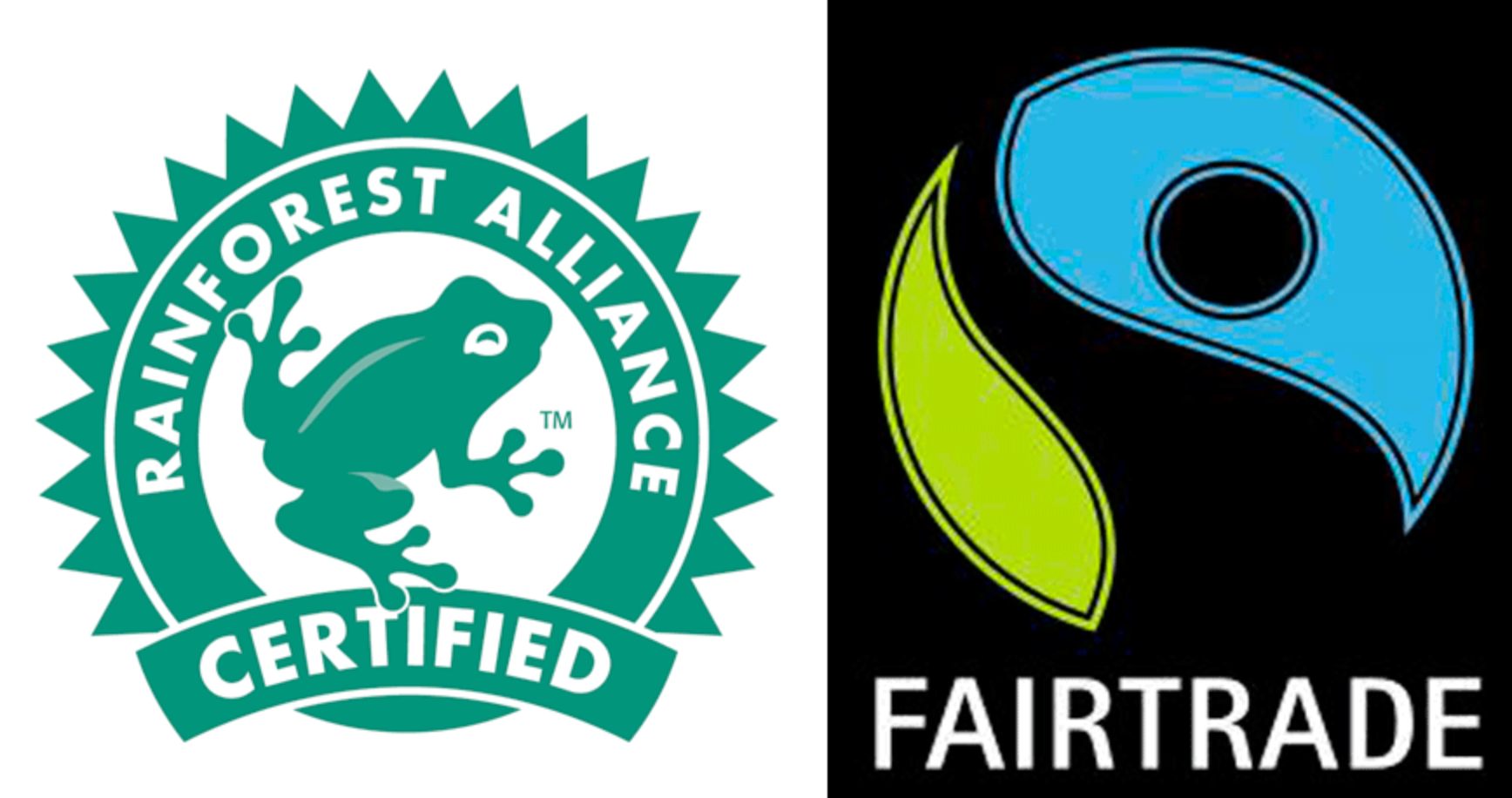 Rainforest Alliance & Fair Trade logos