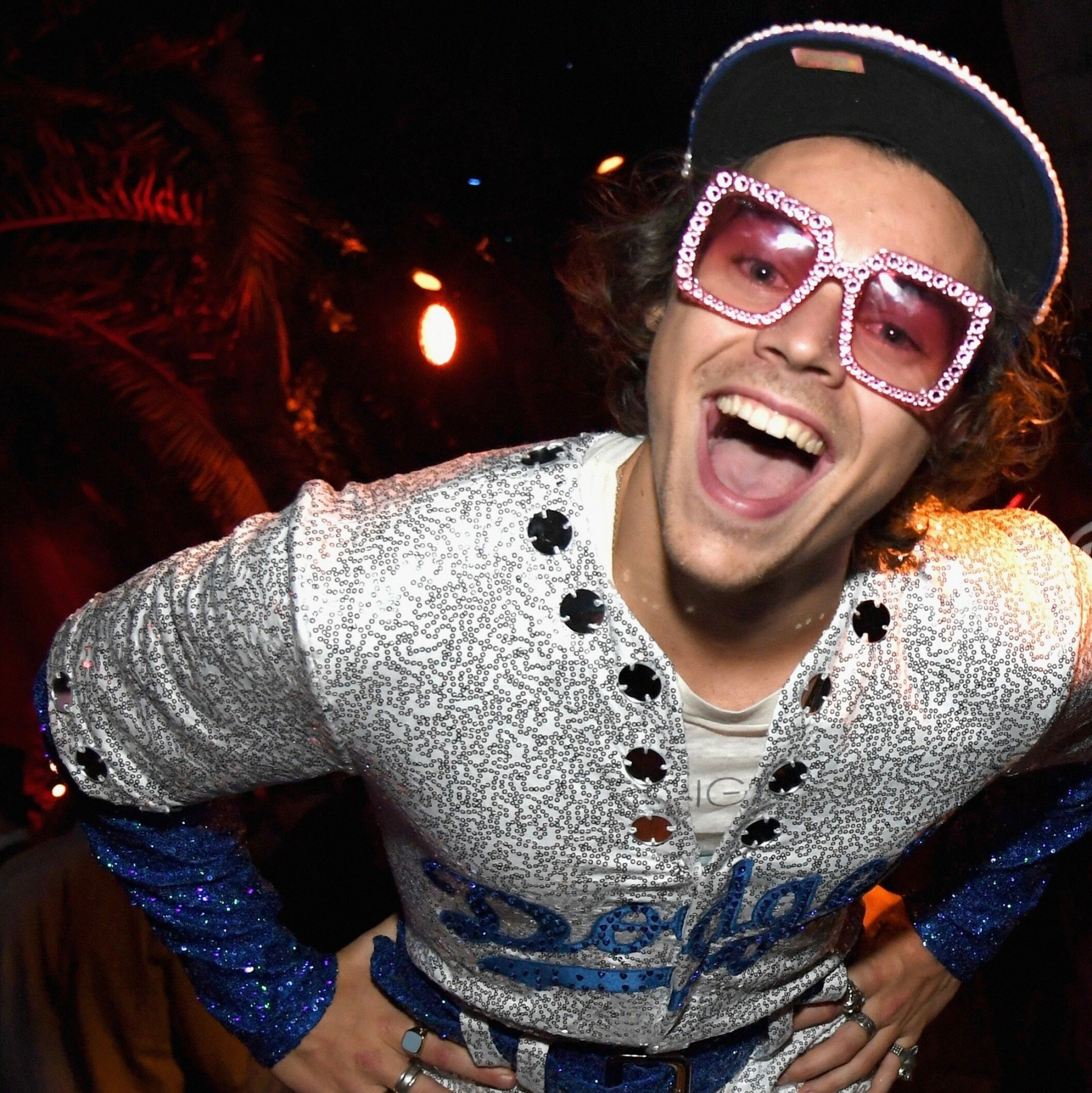 Harry Styles dressed as Elton John for Halloween 2018