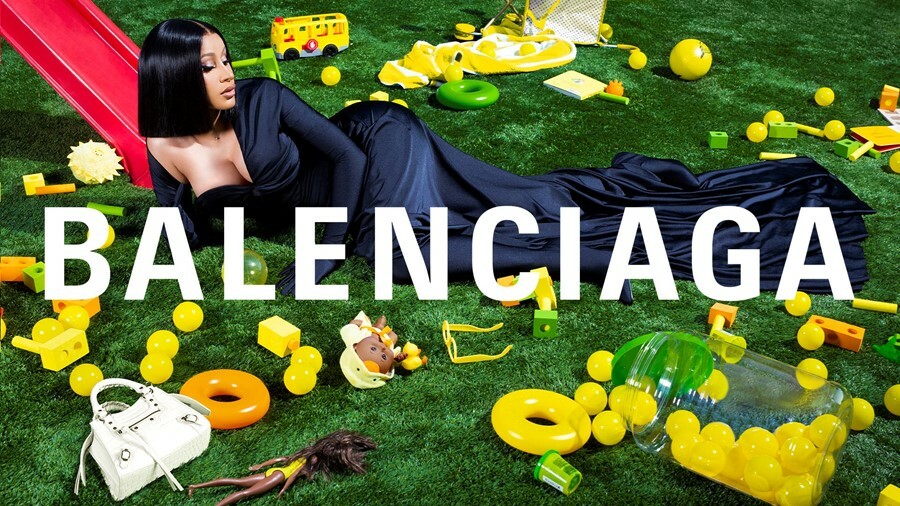 Cardi B images via Balenciaga