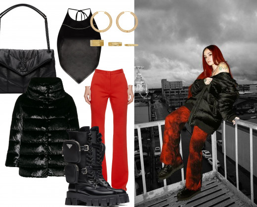 Kehlani, Staud, Push Button, Herno, Saint Laurent, Prada, Numbering, Off White