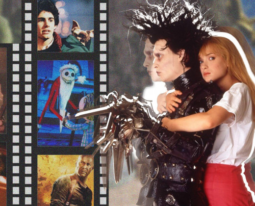 Edward Scissorhands, Gremlins, Nightmare Before Christmas, Harry Potter