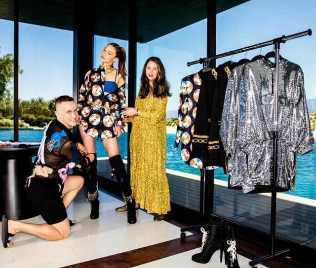 Gigi styled in the new collaboration