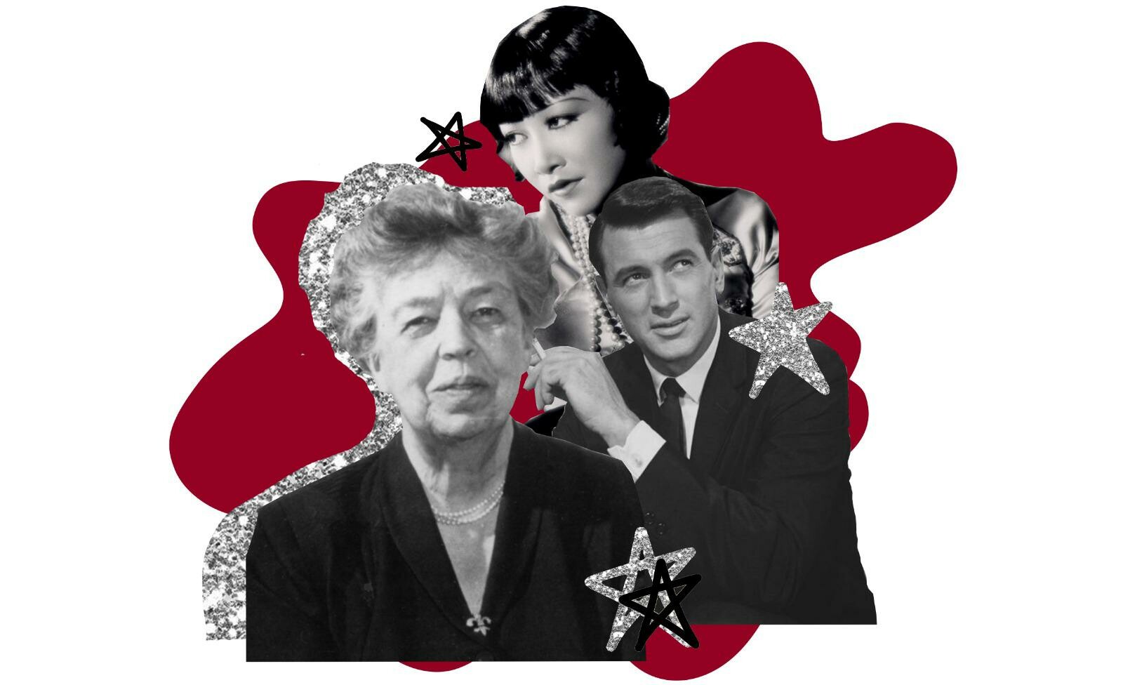 Annie May Wong, Eleanor Roosevelt and Rock Hudson
