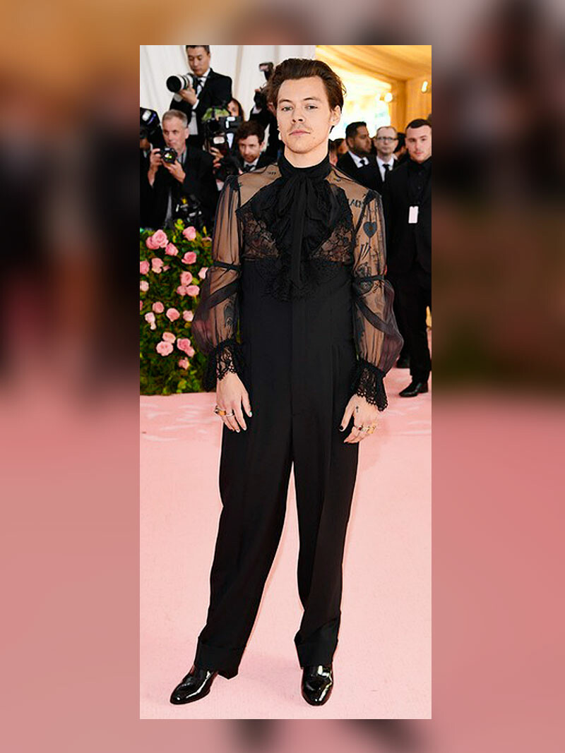 harrystyles gucci metgala tulle earring camp