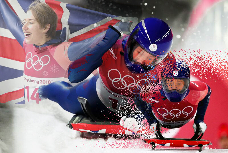 Lizzy Yarnold celebrates success
