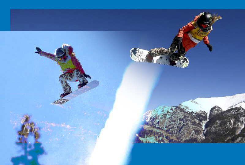 Chloe Kim in flight