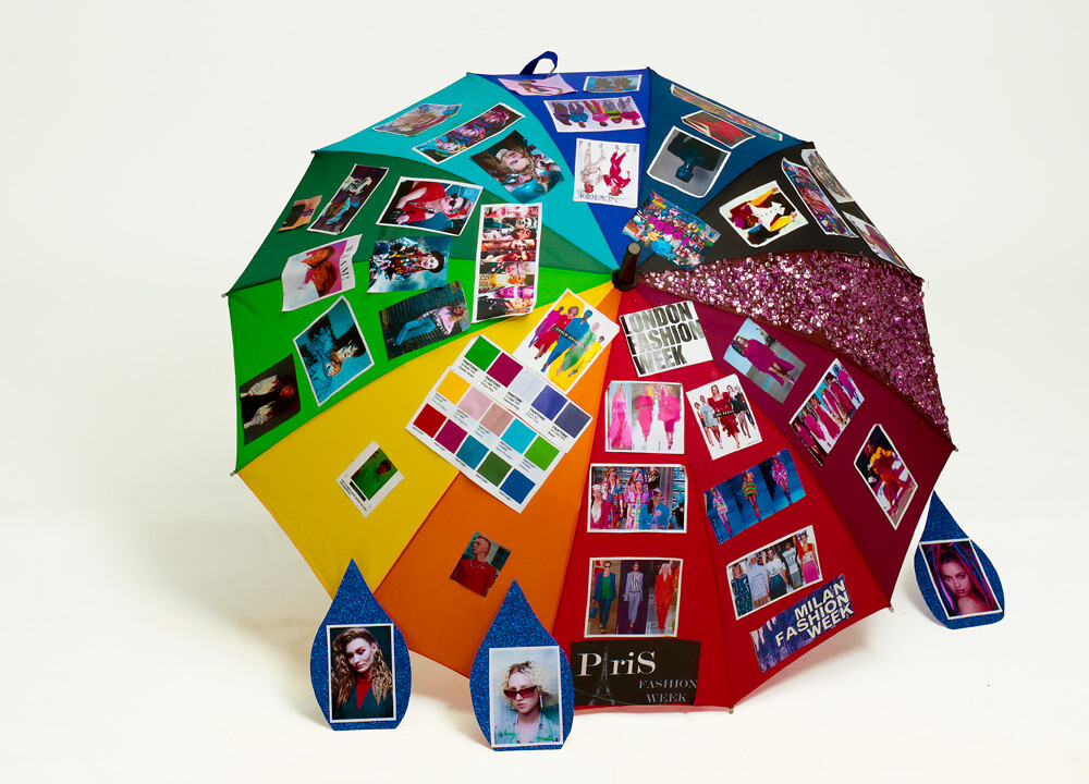Pantone Passion Umbrella full view
