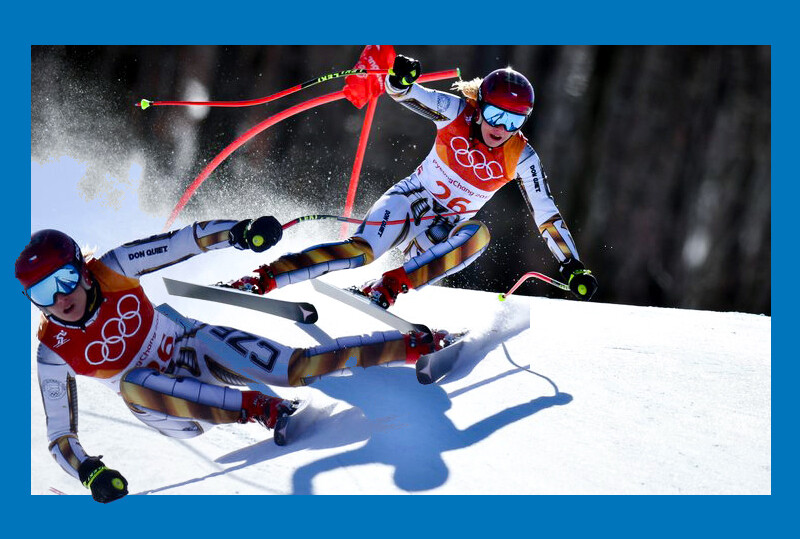 Ester Ledecka in action