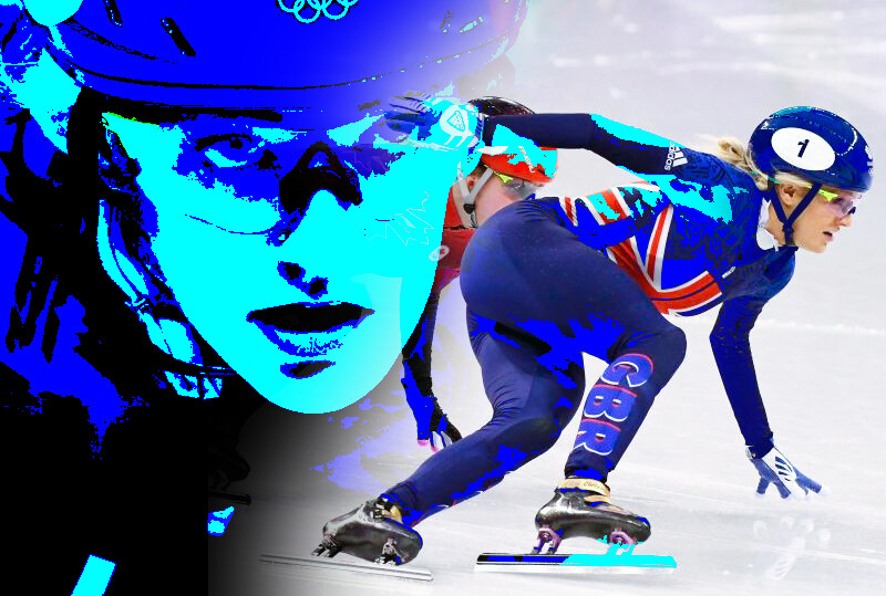 Elise Christie in action