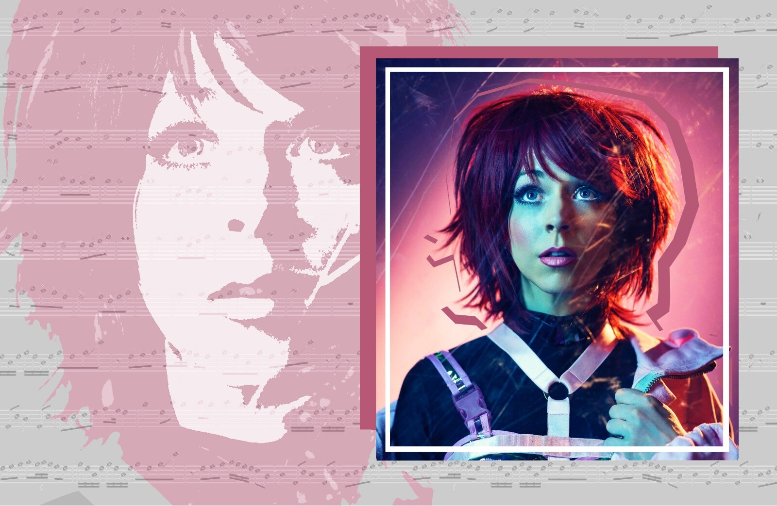 Collage of Lindsey Stirling shot by F Scott Schafer
