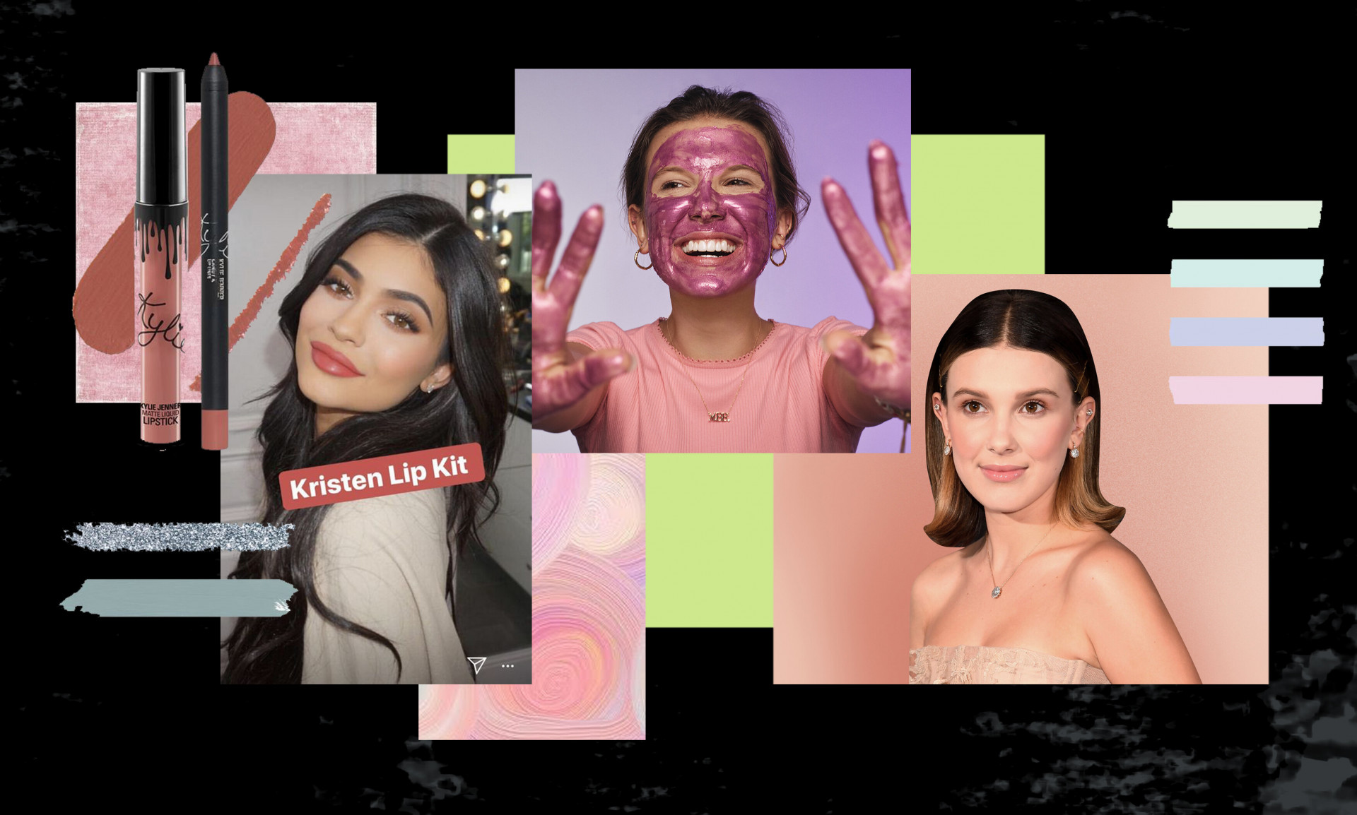 Kylie Jenner, Kylie cosmetics and Millie Bobby Brown