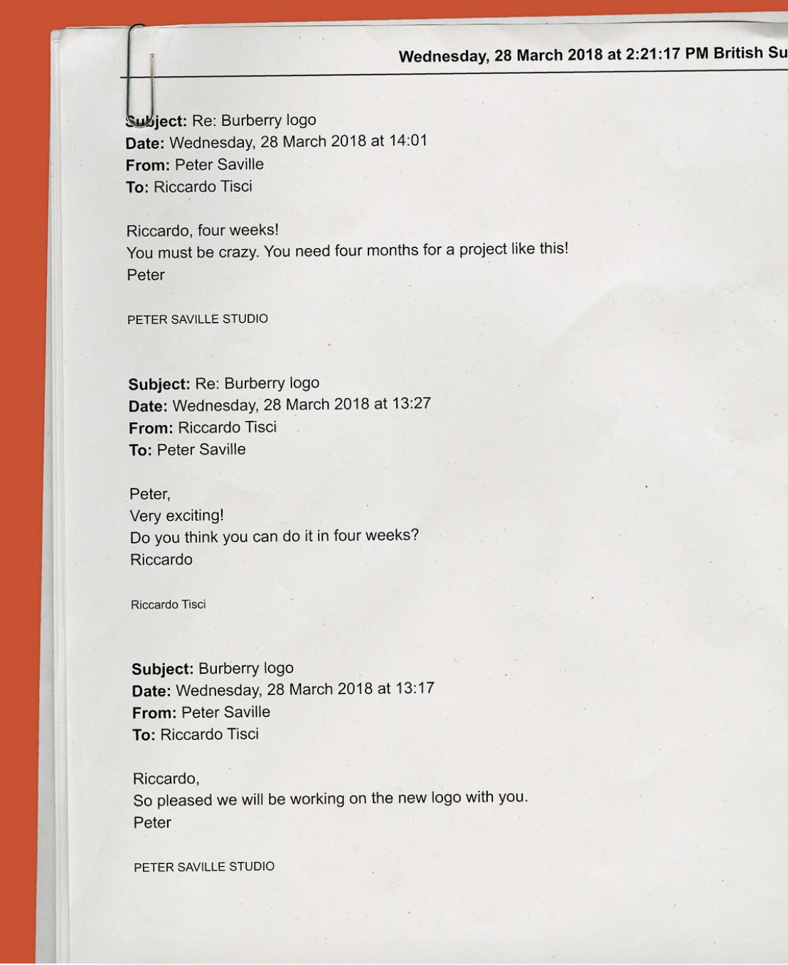 Burberry emails