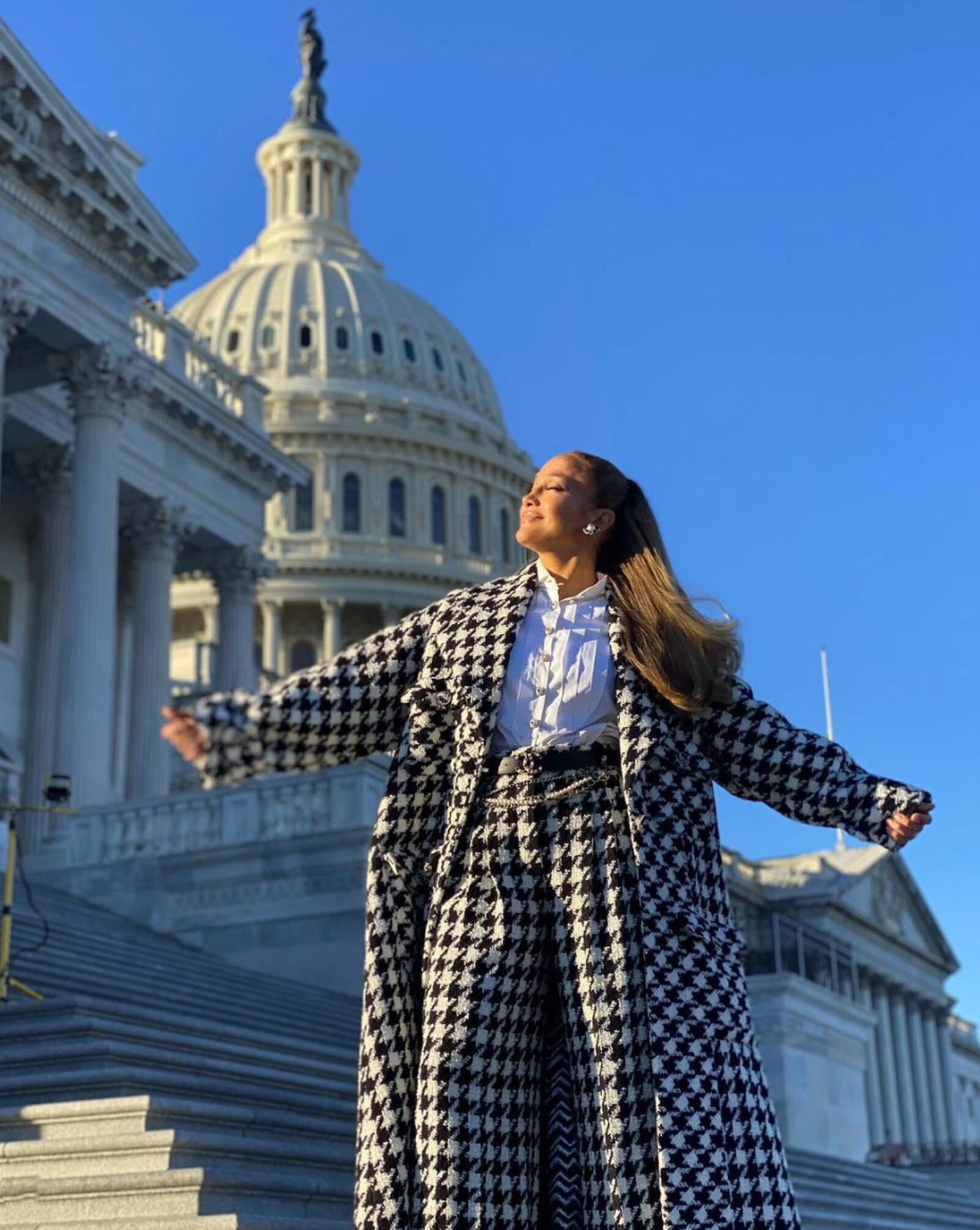 The coordinated coats worn at the Biden inauguration were