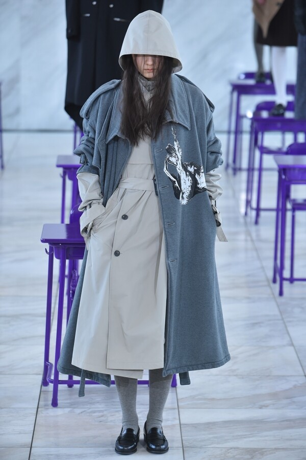 keisuke yoshida Belted Trench Coat aljaser.com.bh